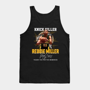 Reggie Miller Choke Sign Basketball Legend Signature Vintage Retro 80s 90s Bootleg Rap Style Tank Top